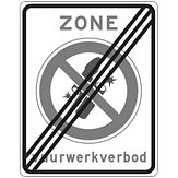 Aluminium DOR verkeersbord einde vuurwerkvrije zone - levensduur 20 jaar - levensduur 20 jaar - afmeting 530x670mm