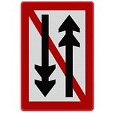 Aluminium DOR Scheepvaartbord A.4.1 ontmoeten en voorbijlopen samenstellen onderling verboden - levensduur 20 jaar - afmeting 1000x1500mm