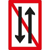 Aluminium DOR Scheepvaartbord A.4 ontmoeten en voorbijlopen verboden - levensduur 20 jaar - afmeting 600x900mm