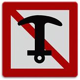 Aluminium DOR Scheepvaartbord A.6 verboden te ankeren en ankers kabels en kettingen te laten slepen - levensduur 20 jaar - afmeting 1000x1000mm