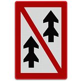 Aluminium DOR Scheepvaartbord A.3 voorbijlopen verboden voor samenstellen onderling - levensduur 20 jaar - afmeting 1000x1500mm