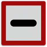 Aluminium DOR Scheepvaartbord B.5 verplicht voor het bord stil te houden - levensduur 20 jaar - afmeting 600x600mm