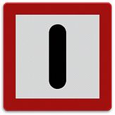 Aluminium DOR Scheepvaartbord B.8 verplicht bijzonder op te letten - levensduur 20 jaar - afmeting 1000x1000mm