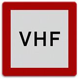 Aluminium DOR Scheepvaartbord B.11a verplicht gebruik te maken van de marifoon - levensduur 20 jaar - afmeting 1000x1000mm