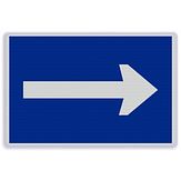 Aluminium DOR Scheepvaartbord D.3a aanbevolen vaarrichting - levensduur 20 jaar - afmeting 1500x1000mm