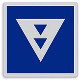 Aluminium DOR Scheepvaartbord E.5.10 ligplaatsen voor schepen met twee kegels geen duwvaart zijnde - levensduur 20 jaar - afmeting 600x600mm