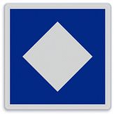 Aluminium DOR Scheepvaartbord E.5.12 ligplaatsen voor niet-kegel schepen - levensduur 20 jaar - afmeting 600x600mm