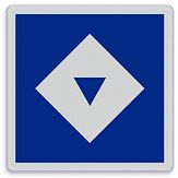 Aluminium DOR Scheepvaartbord E.5.13 ligplaatsen voor schepen met een kegel - levensduur 20 jaar - afmeting 600x600mm