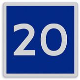 Aluminium DOR Scheepvaartbord E.5.1 toestemming ligplaats te nemen tot de breedte in aangegeven meters - levensduur 20 jaar - afmeting 600x600mm