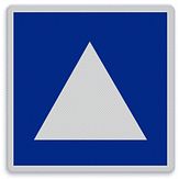 Aluminium DOR Scheepvaartbord E.5.4 ligplaatsen voor niet-kegelvoerende duwvaart - levensduur 20 jaar - afmeting 1000x1000mm