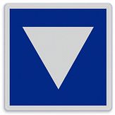 Aluminium DOR Scheepvaartbord E.5.8 ligplaatsen voor niet-kegelschepen geen duwvaart zijnde - levensduur 20 jaar - afmeting 1000x1000mm