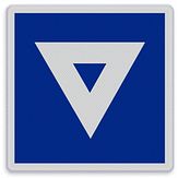 Aluminium DOR Scheepvaartbord E.5.9 ligplaatsen voor schepen met twee kegels geen duwvaart zijnde - levensduur 20 jaar - afmeting 1000x1000mm