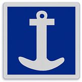 Aluminium DOR Scheepvaartbord E.6 toestemming te ankeren - levensduur 20 jaar - afmeting 600x600mm