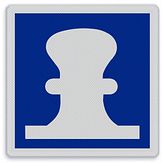 Aluminium DOR Scheepvaartbord E.7 toestemming af te meren - levensduur 20 jaar - afmeting 1000x1000mm