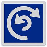 Aluminium DOR Scheepvaartbord E.8 plaats om te keren - levensduur 20 jaar - afmeting 600x600mm