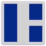 Aluminium DOR Scheepvaartbord E.9b aanduiding hoofd en nevenvaarwater(s) - levensduur 20 jaar - afmeting 1000x1000mm