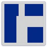 Aluminium DOR Scheepvaartbord E.9d aanduiding hoofd en nevenvaarwater(s) - levensduur 20 jaar - afmeting 600x600mm