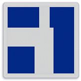 Aluminium DOR Scheepvaartbord E.9e aanduiding hoofd en nevenvaarwater(s) - levensduur 20 jaar - afmeting 1000x1000mm