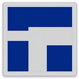 Aluminium DOR Scheepvaartbord E.9f aanduiding hoofd en nevenvaarwater(s) - levensduur 20 jaar - afmeting 600x600mm