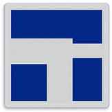 Aluminium DOR Scheepvaartbord E.9g aanduiding hoofd en nevenvaarwater(s) - levensduur 20 jaar - afmeting 1000x1000mm