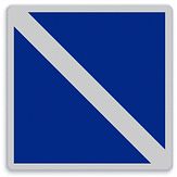 Aluminium DOR Scheepvaartbord E.11 einde van een verbod of een gebod - levensduur 20 jaar - afmeting 1000x1000mm