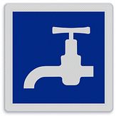 Aluminium DOR Scheepvaartbord E.13 drinkwater voor schepen - levensduur 20 jaar - afmeting 600x600mm