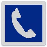 Aluminium DOR Scheepvaartbord E.14 telefoon - levensduur 20 jaar - afmeting 1000x1000mm