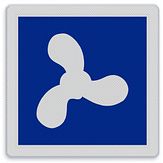 Aluminium DOR Scheepvaartbord E.15 motorschepen toegestaan - levensduur 20 jaar - afmeting 600x600mm