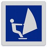 Aluminium DOR Scheepvaartbord E.20 zeilplanken toegestaan - levensduur 20 jaar - afmeting 600x600mm