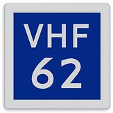 Aluminium DOR Scheepvaartbord E.23 marifoonkanaal voor nautische informatie - levensduur 20 jaar - afmeting 600x600mm