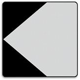 Aluminium DOR Scheepvaartbord F.2a richtingaanduiding met zijborden - levensduur 20 jaar - afmeting 600x600mm