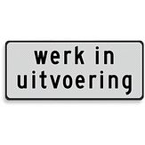 Aluminium DOR Scheepvaartbord F.3 aanvullende aanduiding 1 regelig - levensduur 20 jaar - afmeting 1000x340mm