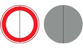 DOR 20 jr - model C01 / grijs - 1-klap - 600 mm Ø
