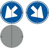 DOR 20 jr - model D02l / D02r / grijs - 2-klap - 800 mm Ø