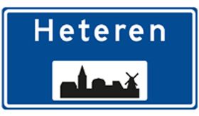 Aluminium DOR verkeersbord RVV H01a begin bebouwde kom - levensduur 20 jaar - afmeting 1240x650mm