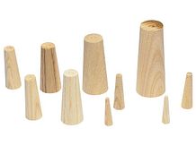Pluggen - hout - groot - Ø10 tot 46 mm - set á 10 stuks