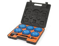 MegaFlare - 6 units in koffer - Blauw - 12&24/230V