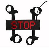 Stopmatrix - klitt. - 26x8cm - spiegelschrift - STOP/BOA