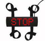 Stopmatrix - klitt./plug - 26x8cm - reëel én spiegel - STOP