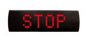 Stopmatrix - handstopbord - 26x8 cm - reëel - STOP/TOEZICHT