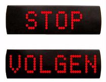 Stopmatrix - auto/motor - 26x8 cm - spiegel - STOP/VOLGEN