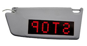 Stopmatrix - in zonneklep - reëelschrift - STOP/TOEZICHT