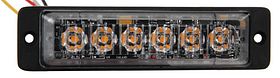 LED-Flitser plat - 6LED - XA1 amber - 12/24 volt