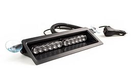 Dashflitser Gecko Duo - 12LED amb/blw - zuign./sig.pl. - 12V