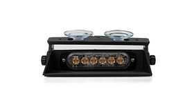 Dashflitser ST6 - 6LED rood - zuign./sig.plug - 12/24V