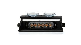 Dashflitser ST6 - 12LED amber/blauw - zuign./sig.pl.- 12/24V
