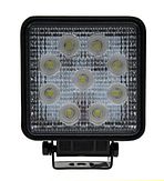 LED-werklamp KM vierk. - 9x3 watt - 10/30 volt - flood