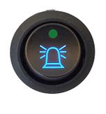 Wipschakelaar R23 - LED(Groen)/zwaailamp(Blauw) - 12/24V