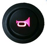 Wipschakelaar BI-color sirene symbool / logo rood 4 pins