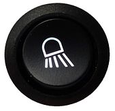 Wipschakelaar BI-color spot rechts symbool / logo wit